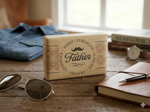 Coffret Cadeau Fête des Pères Artisanal Premium - Comprend une Serviette Peshtemal Turque, un Savon Naturel, une Pierre Ponce, un Gant Exfoliant - Product Image 4