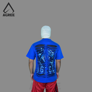 T-shirts en jersey rayés pour hommes, séchage rapide, été, broderie de logo personnalisé, 240g, 100% coton, manches courtes, motif numérique - Product Image 6