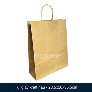 Impresión personalizada bolsas de papel Kraft reciclables Compras/regalos de ropa/bolsas de papel para llevar comida mango personalizado 100 - Product Image 4