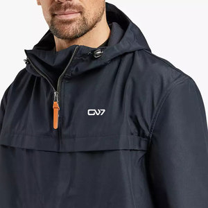 Chaqueta cortavientos para exteriores informal ligera y personalizada para hombre, chaqueta cortavientos impermeable con cuello con capucha para todas las estaciones - Product Image 2