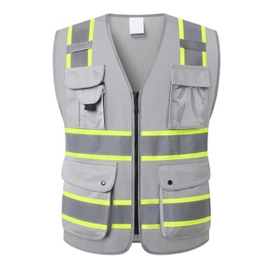 Gilet en polyester fluorescent respirant de haute qualité pour la construction, vêtements de travail haute visibilité, logo personnalisable, fabriqué au Pakistan, OEM - Product Image 1