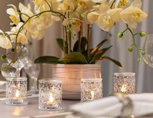 Clear Glass Candle Holder Bulk Pack Elegant Transparent Tealight & Votive Holders for Home & Events - Product Image 3