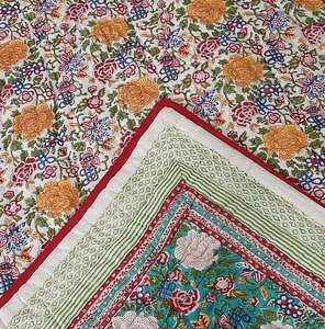 Edredones Kantha de algodón 100% de alta calidad hechos a medida, Patchwork, tamaños surtidos, decoración del hogar para tiendas, coníferas impresas - Product Image 6