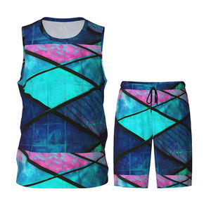 Ropa deportiva de talla grande para hombre, pantalones cortos de baloncesto transpirables de verano, estampado por sublimación, uniforme de baloncesto compatible con Bsci para hombre - Product Image 1