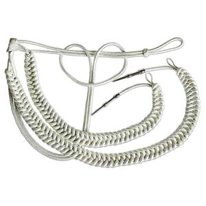 Cordón Ajustable Ecológico de Alta Calidad, Diseño Clásico de Cordón Plateado, Aiguillette de Algodón y Poliéster, Ornamental Personal - Product Image 3