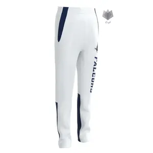 Pantalones de chándal para correr de pierna recta de poliéster con logotipo personalizado, pantalones de chándal de pierna ancha en blanco sueltos, pantalones blancos para hombre