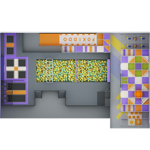 Bettaplay 310 SQM Purple Fantasy Child Trampolines pour enfants Fabrication de parcs Starry-Sky Parc de jeux pour enfants avec <span class=keywords><strong>trampoline</strong></span> - Product Image 4