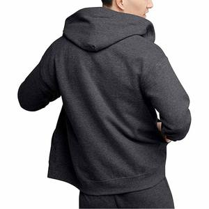 Sweats à capuche pour hommes personnalisés 100% coton Street-wear Sweat à capuche zippé sur la taille Vintage poids lourd lavé à l'acide Hoodies pour homme à capuche - Product Image 2