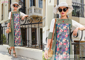 Kurta kurti เครื่องแต่งกายและอุปกรณ์เสริมพร้อมพิมพ์ดิจิตอลสำหรับผู้หญิงใช้ในชีวิตประจำวัน - Product Image 6