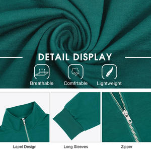 Sudaderas Personalizadas de Alta Calidad para Hombre, con Cierre de Cremallera de un Cuarto, de Forro Polar, 100% Algodón, Bordadas con su Propio Nombre de Marca, Cuello Alto - Product Image 5