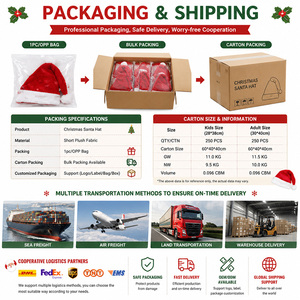Chapeau <span class=keywords><strong>de</strong></span> Noël en velours épais <span class=keywords><strong>de</strong></span> luxe avec pompon pour la décoration <span class=keywords><strong>de</strong></span> l'arbre <span class=keywords><strong>de</strong></span> Noël - Product Image 6