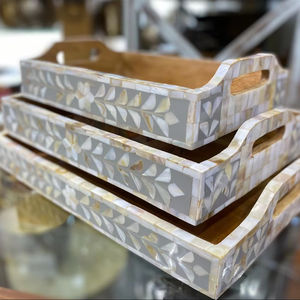 Minimalist <b>Wooden</b> <b>Serving</b> <b>Trays</b> for Home and Hotel Functional and Aesthetic Organizing Accents MOQ 20pcs - Product Image 1