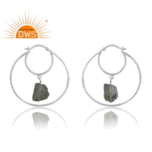 Pendiente de piedras preciosas de fluorita Natural de Plata de Ley 925, joyería personalizada para mujer, regalo para ella - Product Image 3