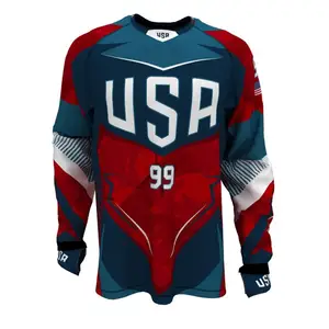 High Quality Comfortable Men Full Sleeve Sublimation Paintball Jerseys / Fashionable Custom Design Paintball Jersey