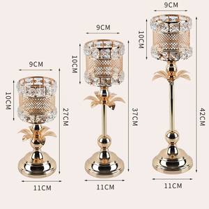 Laiton élégant, bougeoir en cristal, bougeoir européen décoration de mariage bar fête maison - Product Image 2