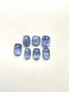Cabochon de coussin de Ceylan sans chaleur saphir bleu 56.65 carats 7 pièces de qualité supérieure pour la fabrication de bijoux fins pierres précieuses naturelles - Product Image 4