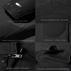 Traje de Neopreno de Dos Piezas de Manga Larga para Hombre para Surf y Buceo, Tela Impermeable con Protección Solar UPF 50+ para Adultos con Logotipo Personalizado - Product Image 6