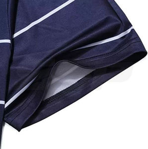 Polos con logotipo personalizado para hombre, camiseta Polo de poliéster lisa en blanco con bordado personalizado de golf informal de algodón de color sólido de talla grande - Product Image 6