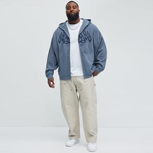 Sudadera con capucha de lana gruesa con diamantes de imitación, oferta de invierno, 100% de algodón, manga larga, logotipo personalizado, alta calidad, Vintage, para hombre - Product Image 2