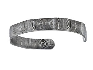 Personalizado hecho a mano de acero de Damasco forjado a mano precioso patrón pulsera para hombres y mujeres - Product Image 4