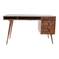Table de bureau commerciale convertible en bois massif, pré-assemblée, faite à la main, de luxe moderne, personnalisable – Grande Vente