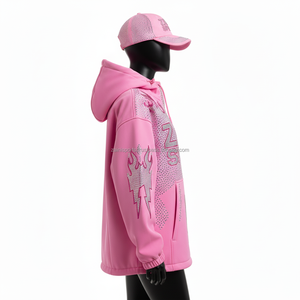 แจ็คเก็ตกันลม320พรีเมี่ยมสำหรับผู้หญิง, แจ็กเก็ตมีฮู้ดแฟชั่นกันลมสีชมพู - Product Image 3