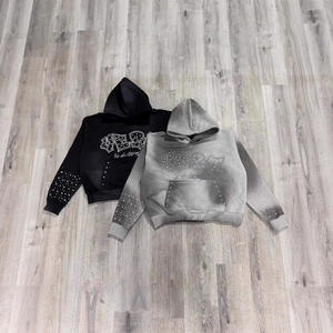 Diseño de diamantes de imitación de moda nueva sudadera con capucha para hombres y mujeres Sudadera con capucha suelta y personalizada Tendencia 2026 - Product Image 3