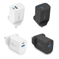 Adaptateur mural de charge rapide USB-C 20W PD QC3.0 5V/3A OTP Ignifuge pour ordinateurs portables et appareils mobiles Prise EU