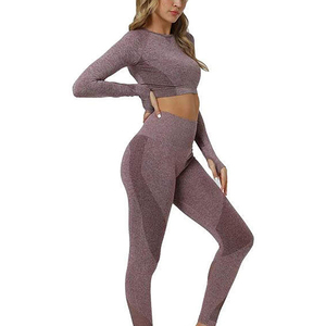 Conjuntos de Yoga para Niñas Hechos de Spandex y Poliéster Más Vendidos, Ropa Deportiva Activa para Adultos, Conjuntos de Gimnasio y Fitness con Logotipo Personalizado - Product Image 2