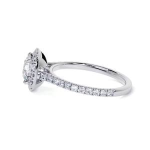 10k jaune Rose blanc plaqué or rond coupe laboratoire cultivé diamant mariage et bague de fiançailles unisexe cadeau de fête pour elle - Product Image 3