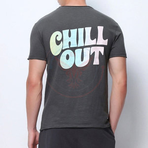 T-shirts à manches courtes en tissu polaire polyester/coton, respirants et écologiques, avec impression en relief, dernier design du fabricant pakistanais - Product Image 2