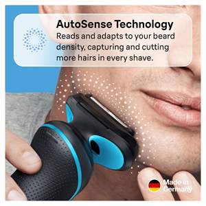 Mini rasoir électrique à cinq lames, étanche IPX7, facile à nettoyer, support de charge, interface en allemand, tondeuse à barbe - Product Image 3