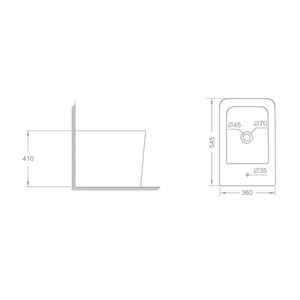 Bidé de Cerámica Riga de Montaje en Suelo con Diseño Empotrado en la Pared - Product Image 5