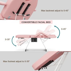 Chine Physiothérapie Physiothérapie Rose Portable Pliable Cils Lit Spa Table De Massage - Product Image 4
