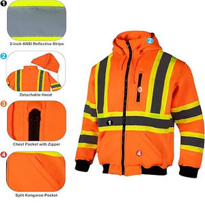 Veste de sécurité vente en gros de haute qualité légère professionnelle OEM ODM 2022 veste de sécurité à glissière avant pour hommes fabriquée par des vêtements de sport - Product Image 4