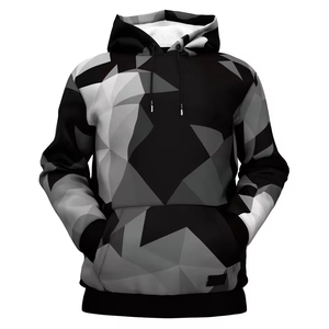 Sublimation Printing Winter Hoodie Blank <b>Terry</b> Pullover 100% Cotton Unisex Custom Logo OEM Service High Quality Lined - Product Image 1