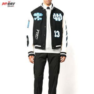 Veste universitaire à col montant en toile de qualité supérieure pour hommes, design unique de haute qualité, vêtements d'hiver confortables, couleur noire - Product Image 4