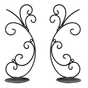 Portavelas metálico sólido duradero montado en la pared de diseño Floral decoración navideña para el hogar soporte de vela elegante - Product Image 1