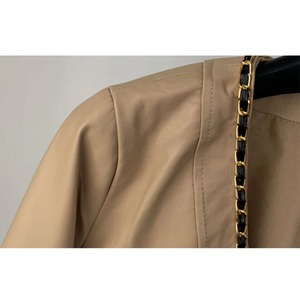 Steampunk Rock Rivet Veste en cuir pour femme Slim Short Streetwear Gothique Broderie Pu Cuir Locomotive Manteau Femme - Product Image 3