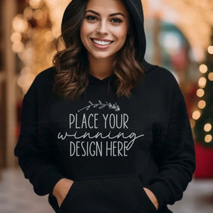 Lujosa Sudadera con capucha de hip-hop de peso pesado para hombres | Sudaderas con capucha con estampado de soplo de logotipo personalizado a medida para adultos - Product Image 4