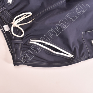 Pantalones de nieve de Invierno Azul Marino oscuro para hombre, carga de esquí impermeable con ribete blanco, múltiples bolsillos con cremallera y puños ajustables - Product Image 3