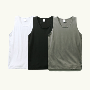 Débardeur côtelé léger hommes bon prix mode débardeur athlétique hommes débardeur de gymnastique coton Jersey vêtements hommes fabriqués au Vietnam - Product Image 1