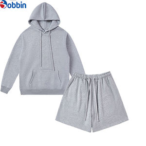 Custom Logo <b>Women's</b> Fleece Lined Breathable Quick Dry Jogger Sets Hoodie <b>Shorts</b> Set Solid Color Customized Autumn Two Piece Set - Product Image 6