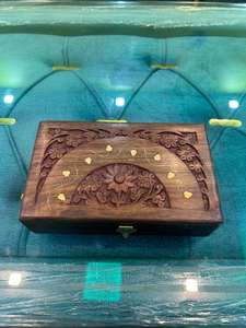 Cajas de almacenamiento decorativas con tapa con bisagras de madera de acacia, organizador de joyas de madera elegante - Product Image 4