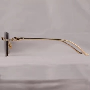 Brown Shade Goggles Unisex Eyeglasses Studded With Moissanite Diamonds / Ideal for Everyday Wear Designer Spectacles - Product Image 4