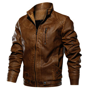 Blouson de moto en cuir pour homme, style urbain, haute qualité, en toile enduite, imperméable, coupe-vent, respirant, séchage rapide, personnalisable - Product Image 2