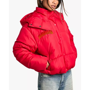 Chaquetas Acolchadas Reversibles Impermeables y Cortavientos para Mujer 2026, Chaquetas Bomber Acolchadas Ligeras, Personalizadas, Cortas, Cuadradas, Acolchadas, de Invierno - Product Image 1