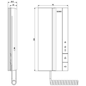 Vivar telefono citofono 40540 2F + Voxie 2 pulsanti bianchi parete per due fili sistema di trasmissione citofono - Product Image 2