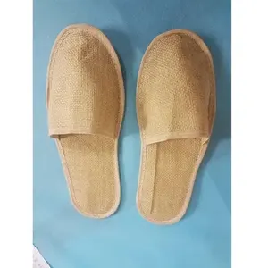 Pantoufles en jute faites à la main pour femmes élégantes et confortables Matériau respirant Taille 35-40 Lot de 2 paires - Product Image 2