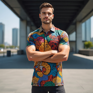 Polo de manga corta con sublimación para hombre, Polo atlético de secado rápido para correr y hacer ejercicio, camiseta polo con estampado personalizado para hombre - Product Image 3